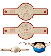 PLAPITATE Silicone Bread Sling for Dutch Oven Liner, 2 Pack Non-Stick, Easy Clean Reusable Silico...