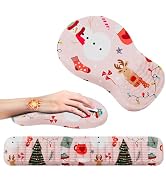 MEKASS Christmas Mouse Pad Ergonomic Mouse Pad and Keyboard Wrist Rest Set, Memory Foam Desk Wris...
