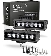 NAOEVO 6 Inch LED Light Bar, 50W 2600LM Lens Spot Lights, LED Fog Lights - LED Off Road Lights fo...