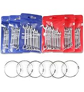 LEONTOOL 6 Pcs Mini Combination Open and Box End Wrench Set Metric and SAE Mini Combination Wrenc...