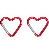 Heart Carabiner Clip, 2Pcs Heart Shape Carabiners Keychain Clips, Snap Hook Key Ring for Camping ...