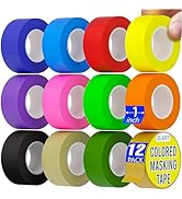 DEART Masking Tape 8 or 12 Pack 1 inch Colored Painters Tape for Arts & Crafts Labeling or Coding...