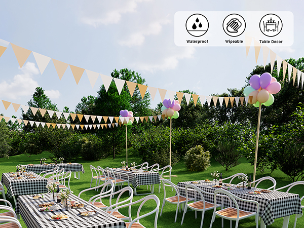 misaya black & white rectangle tablecloth-app