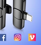 SmaFun Wireless Lavalier Microphone for iPhone - Android, iPad, Tablets, Bluetooth Mini Microphon...