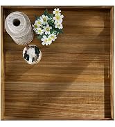 Hanobe Ottoman Tray for Table Top: 20'‘ Wood Decorative Trays for Home Decor - Large Coffee Table...
