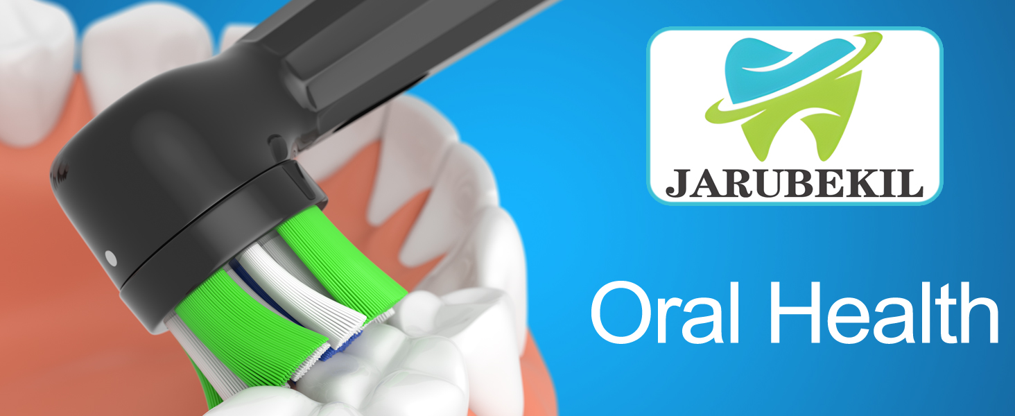 Text reads 'Oral Health' and 'JARUBKIL'. Medical or dental-related promotional images showing clinical equipment and procedures.