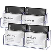 Uniclife 2 Pack Acrylic Business Card Holder for Desk 2 Tiers 4 Slots Clear Business Card Display...