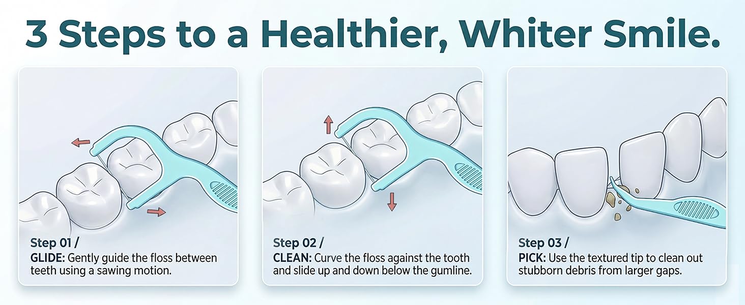 Orthodontic braces floss picks professional plaque remover teeth whitening flossers for adults
