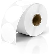 2 Inch Circle Thermal Sticker Labels, Self-Adhesive Round Thermal Paper- 750 Labels/Roll, Compati...