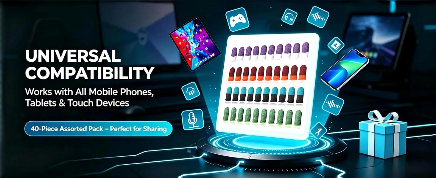 40pc Gaming Finger Sleeves