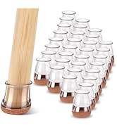 NETRIDDLE 32 PCS Chair Leg Floor Protectors for Hardwood Floors, Furniture Feet Silicone Covers &...