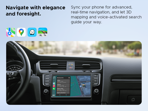 apple car play wirelss adapter; apple maps; google maps; waze; tomtom;