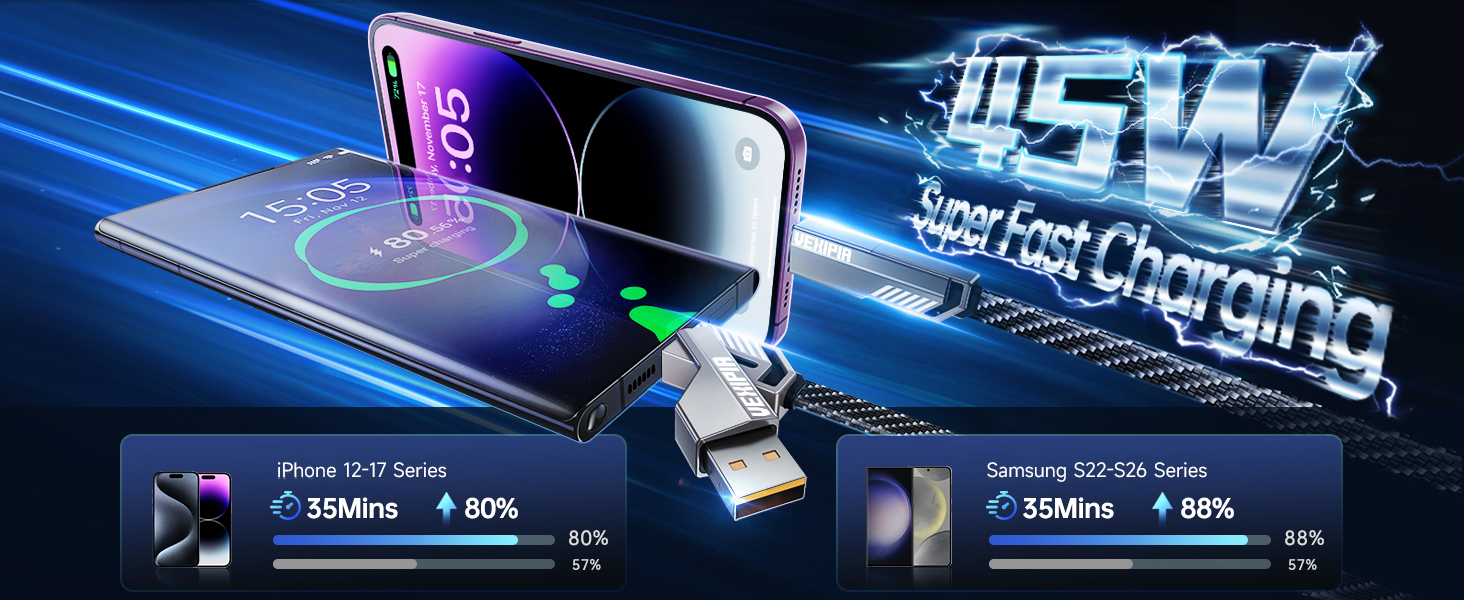 4-in-1 45w Versatile Fast Charging Cable
