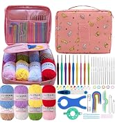 ZICALSO Crochet Kit for Beginners Adults,Beginner Crochet Kits with Yarn,Learn to Crochet Kit,Cro...