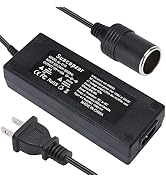 Suacopzar 12V 10A Car Power Adapter Female Auto Cigarette Lighter Plug, AC 100-240V to DC 12V 10A...