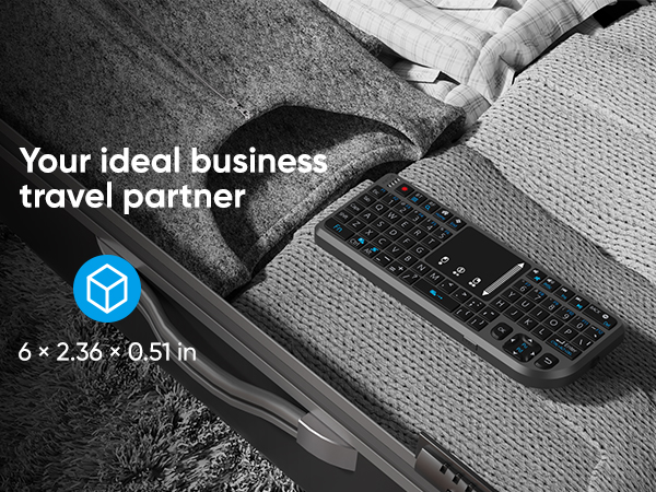 Mini wireless keyboard, compact and easy to carry.
