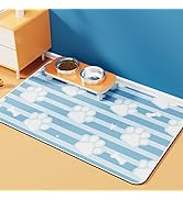 Dog Mat for Food and Water Bowl-No Stains Easy Clean Dog Water Dispenser Mat-Dog Accessories-Cat ...
