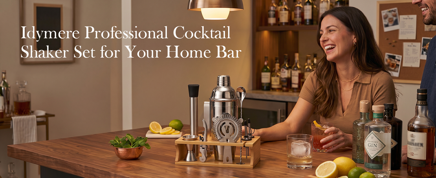 stainless steel cocktail shaker set