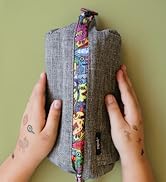 ZIPIT Lenny Pencil Case for Adults and Teens, Large Capacity Pouch, Sturdy Pen Organizer, Wide Op...