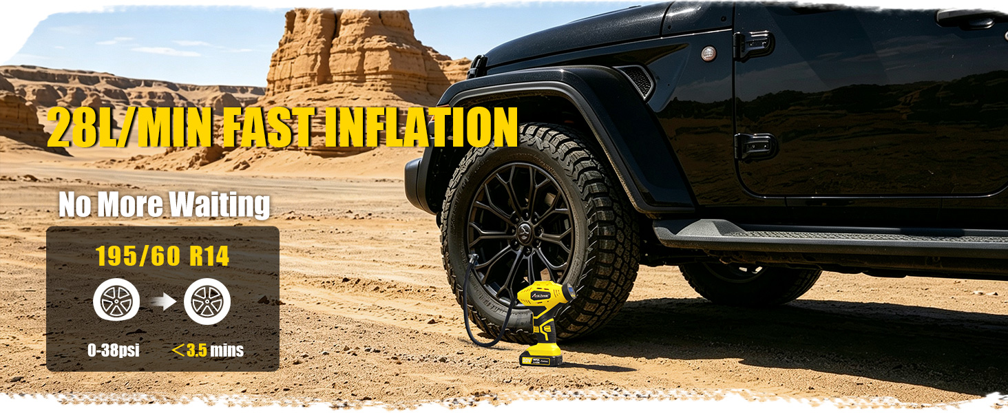 28LPM fast inflation tire inflator