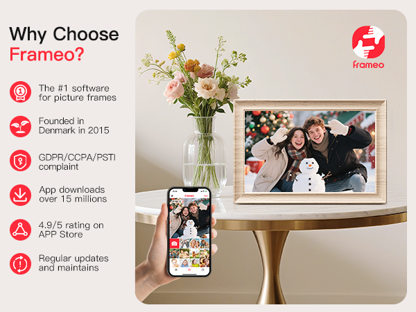 frameo digital frame wifi picture photo video share moment from phone