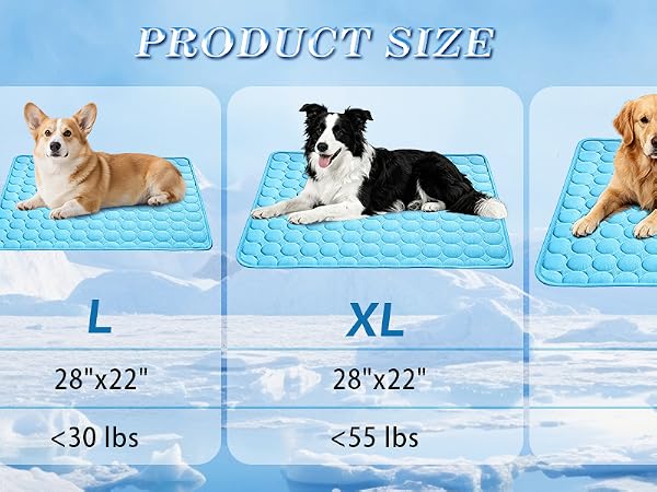 4 Size Cooling mat for dogs works great for household pets including cats and rabbits