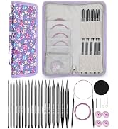 Coopay Interchangeable Knitting Needles, 9 Pairs Knitting Needle Set (3-8mm) with 4 Cables (40/60...