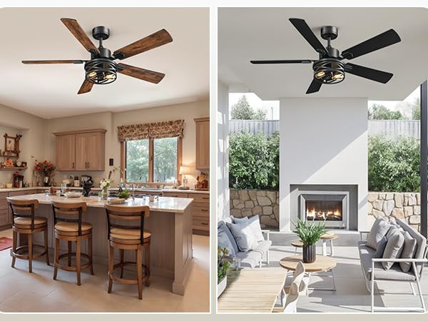 Industrial Caged Ceiling Fan
