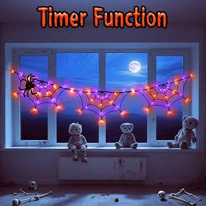 Halloween Decorations Spider Web Lights String