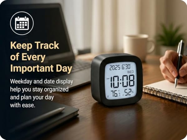 LCD bedroom alarm clock