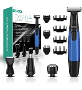 VOYOR Beard Trimmer for Men Electric Razor, Nose Face Body Hair Trimmer with Adjustable Length Co...