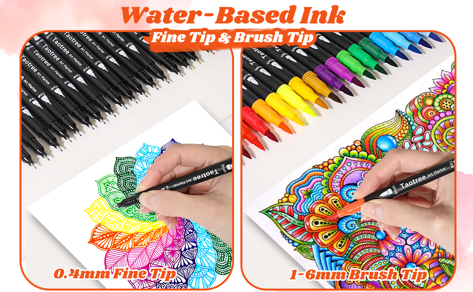 Taotree 36 Colors Dual Tip Art Markers Pens