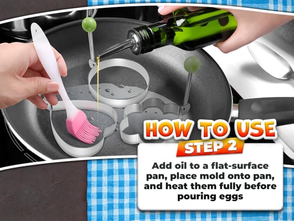 camping griddle heart shaped round egg cooker ring egg mcmuffin maker omelet maker egg ring