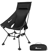 MOON LENCE High Back Folding Camping Chairs, Height-Adjustable, Widened Seat, for Beach with Anti...