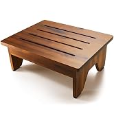Holana 6.5" One Step Stool for Adults - Wooden Step Stools for High Beds - 200 lbs Safety Steppin...