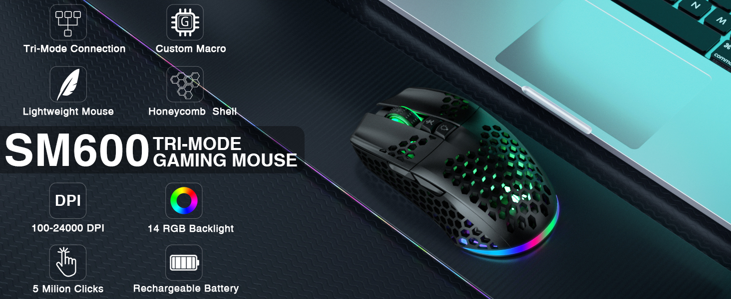 wireless gaming mouse wireless mouse gamer Rechargeable programmable custom mouse