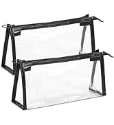 TSA Approved Toiletry Bag, Clear Pouches with Zipper for Traveling, Samll Clear Makeup Bags Cosme...