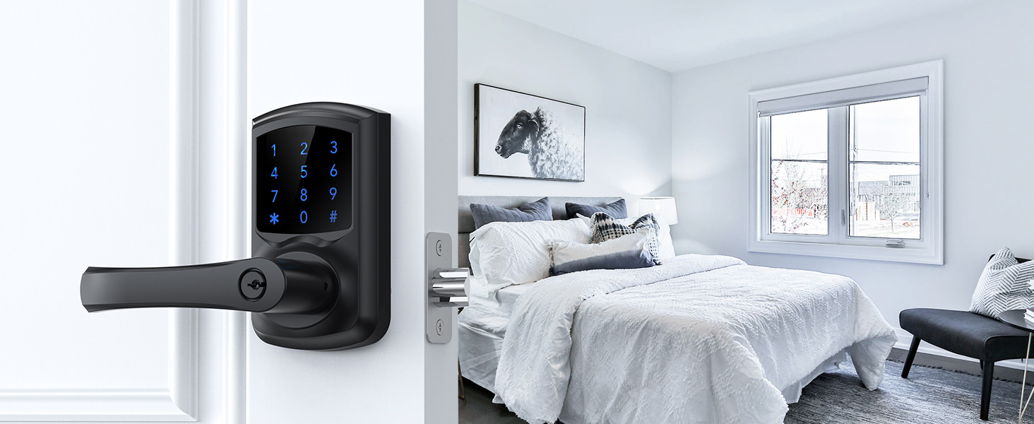 Touchscreen Keypad Door Lock with Handle