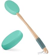 AmazerBath Lotion Applicator for Back, Feet, 2 Replacement Pads with 17" Curved Handle, Back Suns...