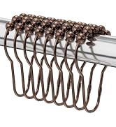Bathway Shower Curtain Rings, Shower Curtain Hooks Bronze Shower Rings Rust Proof, Anti-Drop Show...