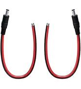 0.8FT 5.5mmx2.5mm Pigtail Cable Male 14AWG DC Maintenance Cable DC 5525 Connector for CCTV Survei...