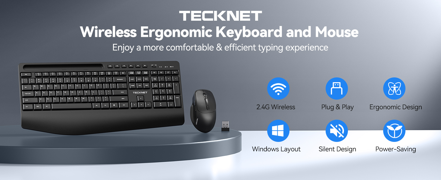 ergonomic keyboard and mouse