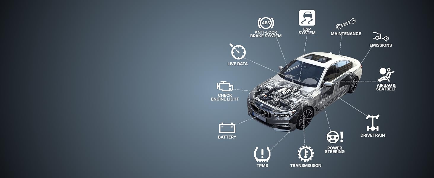 Real diagnostics OBD-II scanner reads and clears engine codes with plain-English explanations
