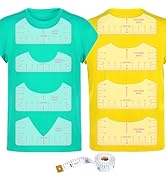 9pcs Tshirt Ruler Guide for Vinyl Alignment, T Shirt Rulers to Center Designs, PVC Measurement Te...