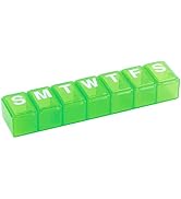 EZY DOSE Weekly (7-Day) Pill Organizer, Vitamin Case, and Medicine Box, Medium Compartments, Colo...