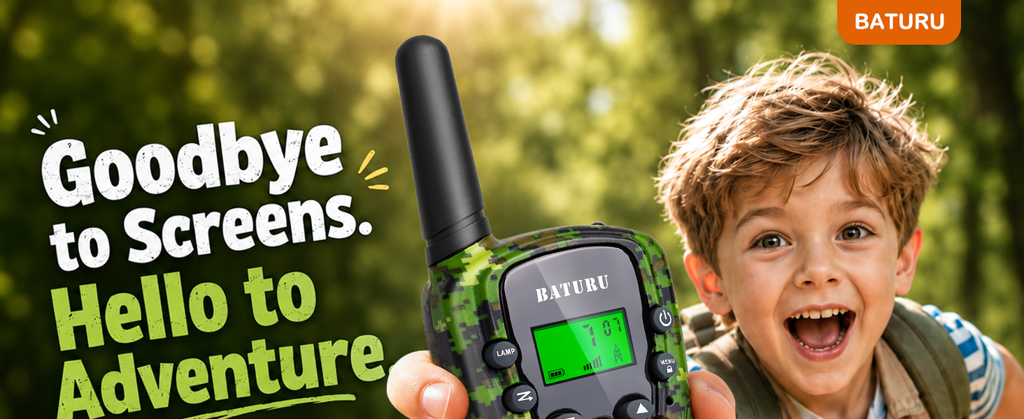 Walkie Talkies for Kids 4 Pack Outdoor Toys Games for Boys Girls