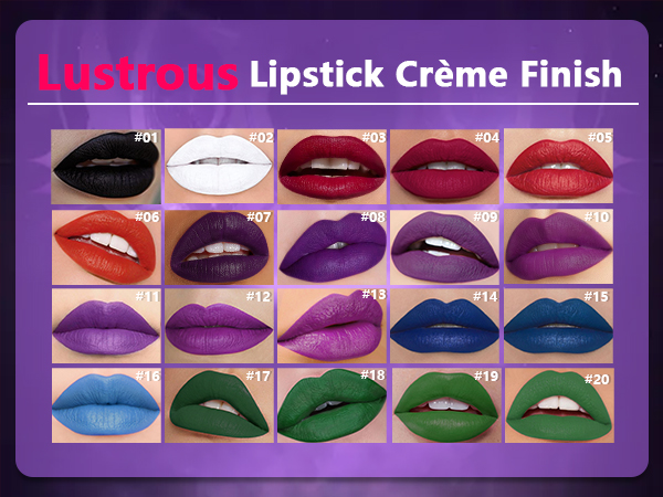 HHLTOH 20 Colors Matte Lipsticks for Women
