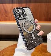Uioeua for iPhone 12 Pro Max Magsafe Case,Luxury Plating Glitter Sparkly Diamond Rhinestone Cover...