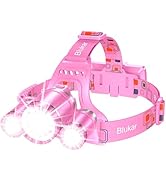 Blukar LED Headlamp, Super Bright Rechargeable Headlight Flashlight - 3 Lights 5 Modes,Zoomable,S...