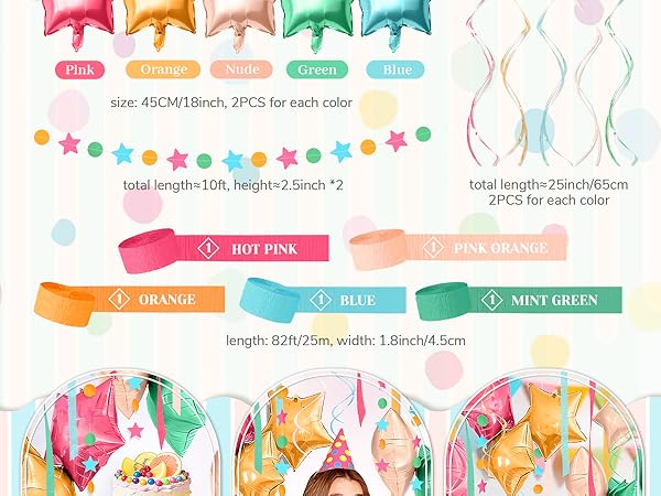 candyland Rainbow party decorations